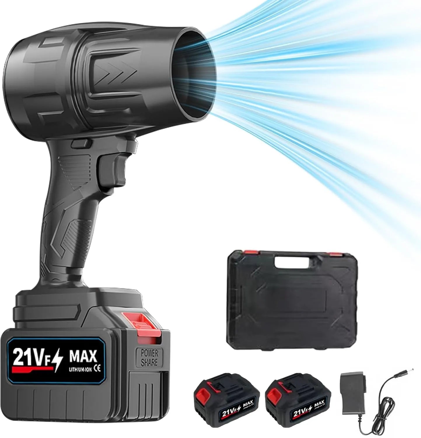 BIXMK Cordless Turbo Air Blower 2x Battery